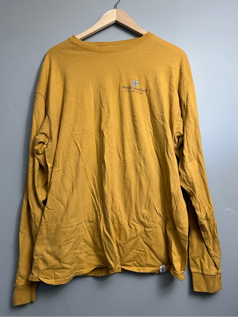 Simply Southern Men's Long Sleeve Tee - Mustard Yellow XL